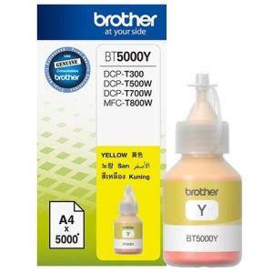 BROTHER ORIGINAL INK BT5000Y 100ML- YELLOW - FOR DCP T300 / 500W / 700W / 800W