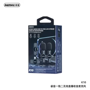 REMAX K10 ONE TO TWO LIVE STREAM WIRELESS MICROPHONE LIGHTNING