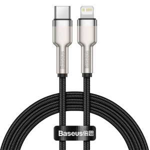 BASEUS CAFULE SERIES METAL DATA CABLE TYPE C TO IP PD 20W 25CM