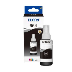 GENUINE EPSON 70ML INK BOTTLE- 664 - BLACK