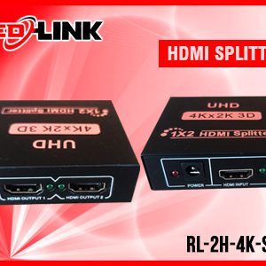 HDMI SPLITTER RED LINK 2 PORT 1 X 2 - RL-2H-4K-S-2P