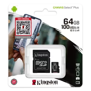 MEMORY KINGSTON ORIGINAL 64GB MICRO SD 100MB/S