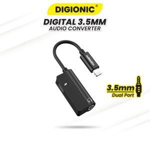 VDENMENV DU06 LIGHTNING TO DUAL PORT DIGITAL 3.5MM AUDIO CONVERTER