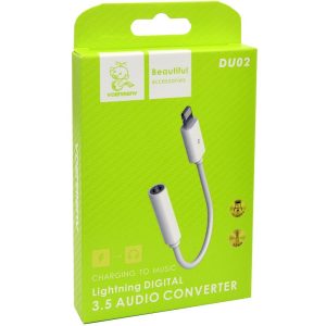 VDENMENV DU02 LIGHTNING TO 3.5MM AUDIO CONVERTER