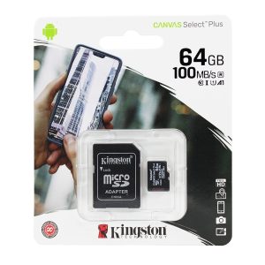 KINGSTON 64GB MICRO SD MEMORY CARD 100MB/s (W:1Y)