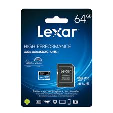 LEXAR 64GB HIGH PERFORMANCE MICRO SD 100MB/S